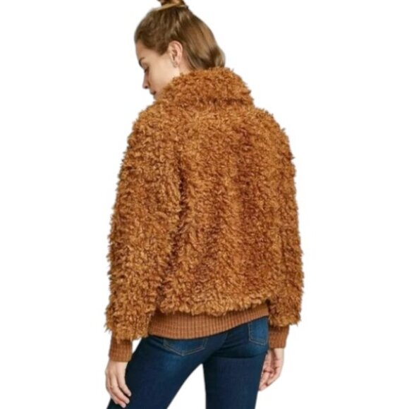 Wild Fable brown teddy jacket size XS NWT - Picture 8 of 10